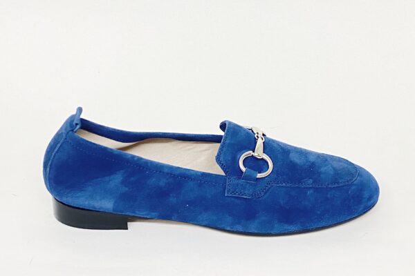 Mocassino da donna in camoscio bluette  € 159,90