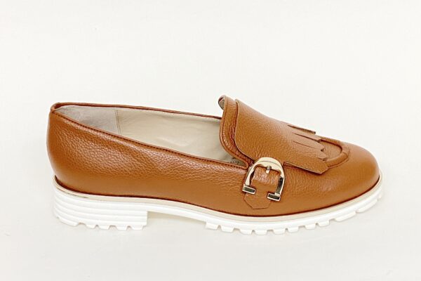 Mocassino da donna con frangia in pelle cuoio € 169,90