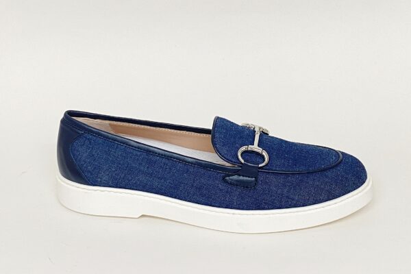 Mocassino da donna in tessuto blu € 169,90