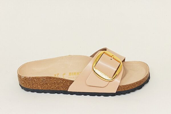 Pianella Birkenstock Madrid Big Buckle da donna in pelle beige € 140,00